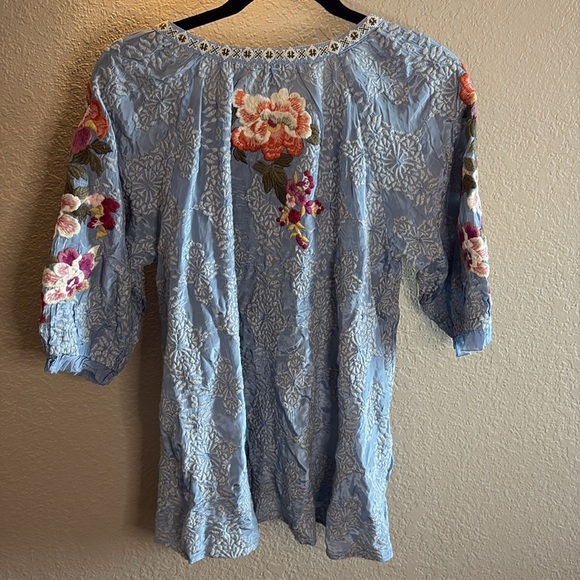 Sundance Melody Blue Floral Embroidered Blouse/ Size small - Picture 11 of 15